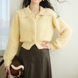 Autumn And Winter New Year Red Polo Knitted Cashmere Knitted Cardigan Women Soft Glutinous Loose Outer Sweater Winter Thick Coat HZ1220