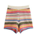 New ¹³±à POLO T-Shirt Blouse Striped Crochet Shorts Set For Spring HZ1208