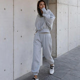 2025 Hot Autumn And Winter Women's New Leisure Sweat Jacket Sports Suit Women HZ1220