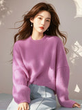 Small Fragrant Wind Soft Long-Sleeved Sweater Women 2025 Autumn And Winter New Lazy Loose Knitted Shirt Top HZ1208