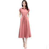 Shirt Dress Women's Summer 2025 New Slim Temperament Slim Long Small Fresh Pop Summer Chiffon Skirt HZ1220