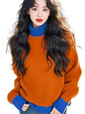 Red Turtleneck Sweater Female Gas Bottom T-Shirt 2025 New Christmas And Autumn Winter Beautiful Outside Wearing Knitted Shirt Top HZ1208