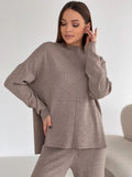 Autumn And Winter Long Sleeves Of Loose Casual Trousers Sweater Set Women Hot Selling Fork Set HZ1208