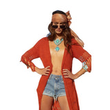Spring And Summer New Solid Knitted Jersey Bikini Skirt Belt Long Beach Coat HZ1208