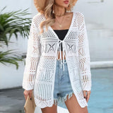 2025 New Valentine's Day Love Knitted Cardigan V-Neck Button Long Coat Sweater Woman HZ1208